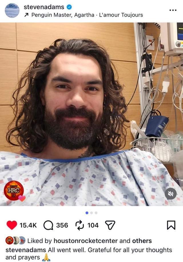 確定賽季報(bào)銷(xiāo)！亞當(dāng)斯接受左踝手術(shù) 火箭尋找前場(chǎng)引援彌補(bǔ)損失